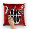 Welcome To The Gains Room ﻿Sequin Cushion Cover - Obsessed Merch