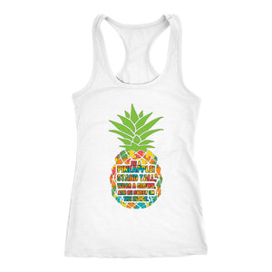 Pineapple Autism Awareness Tank, Womens Workout Shirt, Autistic Support Pineapples Top - Obsessed Merch