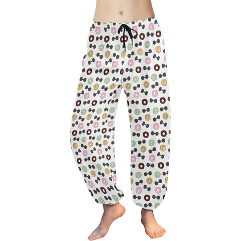 Image of Women's Dumbbells & Donuts Yoga Harem Pants - Obsessed Merch