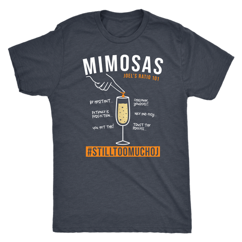 Image of Joel's Mimosa Ratio 101 Funny Workout Shirt Mens Coach Challenge Group Gift