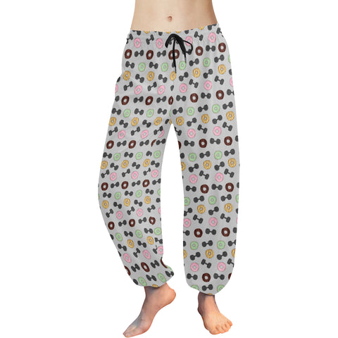 Image of Women's Dumbbells & Donuts Yoga Harem Pants - Obsessed Merch
