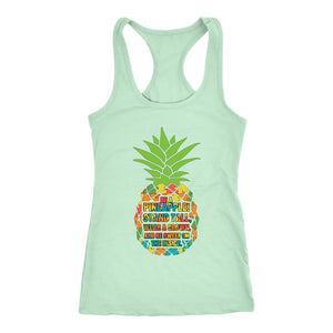 Pineapple Autism Awareness Tank, Womens Workout Shirt, Autistic Support Pineapples Top - Obsessed Merch