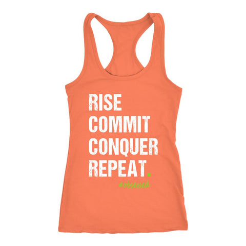 Image of T:20 Women's Rise Commit Conquer Repeat Racerback Tank Top - Obsessed Merch