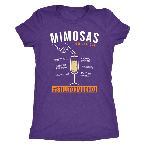 Image of Joel's Mimosa Ratio 101 Funny Workout Shirt Womens Coach Challenge Group Gift Triblend Tee