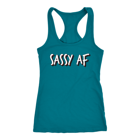 Image of Get Up! Sassy AF Lets Dance Workout Tank Womens Coaching Fitness Shirt #LGU
