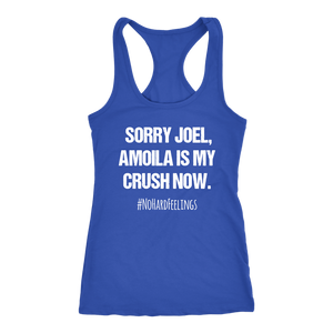 Sorry Joel, Amoila Is My Crush Now Funny Womens Workout Tank Ladies 6-45 Shirt Coach Challenger Gift