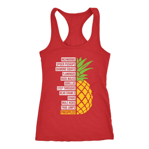 Image of Cardio Zoo Workout Tank, Womens Pineapples Shirt, Ladies Fitness Coaching Gift