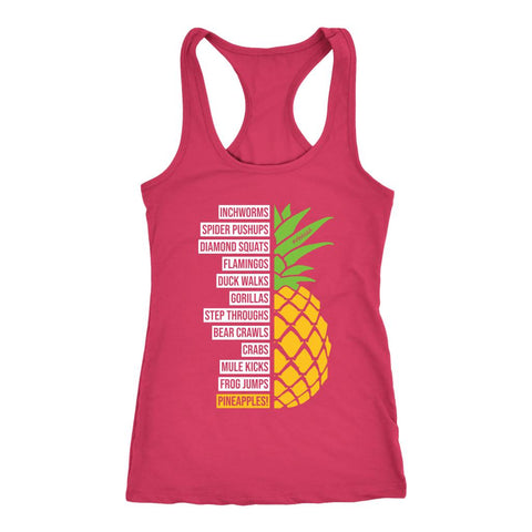 Image of Cardio Zoo Workout Tank, Womens Pineapples Shirt, Ladies Fitness Coaching Gift