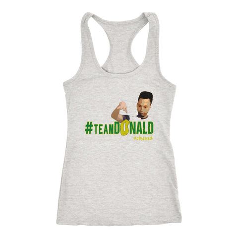 Image of Women's Team Donald Yellow Band Moment Racerback Tank Top - Obsessed Merch