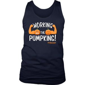 L4: Men's Working the Pumpkins! 100% Cotton Tank Top - Obsessed Merch