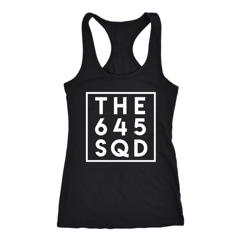 Image of THE 645 SQUAD Workout Tank Womens Coach Team Challenge Group Shirt | White Edition