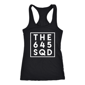 THE 645 SQUAD Workout Tank Womens Coach Team Challenge Group Shirt | White Edition