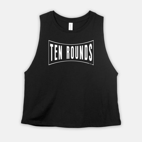 Image of 10 Boxing Rounds Cropped Tank Womens Workout Tank Lady Boxer Coach Gift
