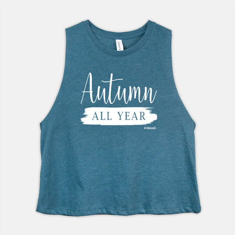 Image of Autumn All Year Cropped Tank Womens Workout Crop Shirt Ladies Fitness Coach Clothing