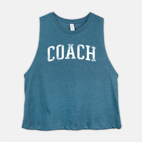 Image of COACH Cropped Tank Womens Workout Crop Shirt Ladies Fitness Coach Clothing