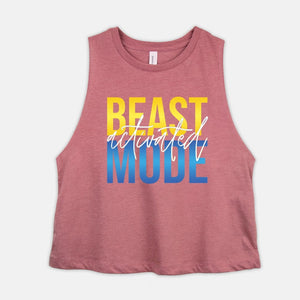 BEAST MODE Activated Womens Crop Top Six45 Inspired Cropped Tank Ladies Coach Challenger Shirt