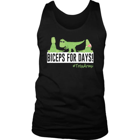 Image of L4: Men's Biceps For Days #TrexArms 100% Cotton Tank - Obsessed Merch