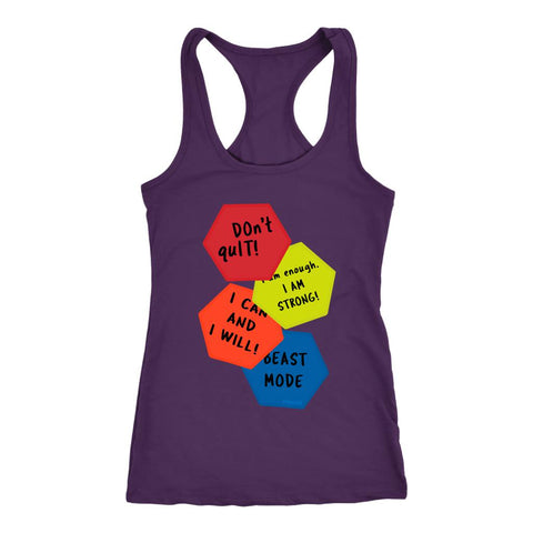 Image of Shift Shop: Women's Motivation Quote Markers Racerback Tank Top - Obsessed Merch