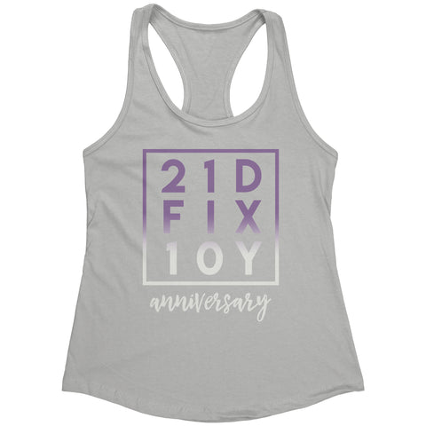Image of 21D FIX 10Y Anniversary Workout Tank Womens 21 Day Autumn Coach Fix Ten Year Challenge Group Gift