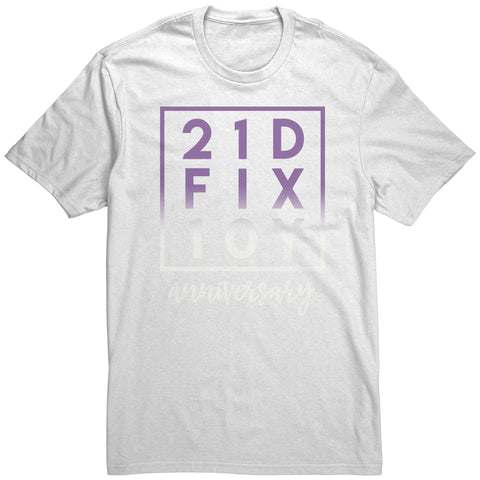 Image of 21D FIX 10Y Anniversary Workout Unisex T-Shirt 21 Day Autumn Coach Fix Ten Year Challenge Group Tee Gift