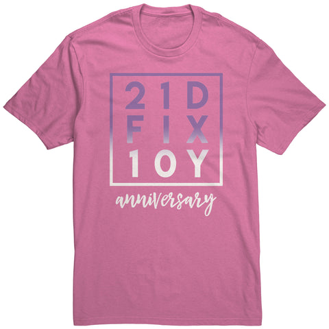 Image of 21D FIX 10Y Anniversary Workout Unisex T-Shirt 21 Day Autumn Coach Fix Ten Year Challenge Group Tee Gift