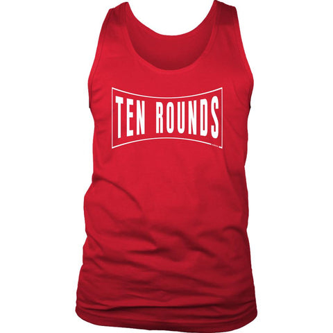 10 Boxing Rounds Men's Tank, Boxing workout shirt, Male Boxer, Coach Gift - Obsessed Merch