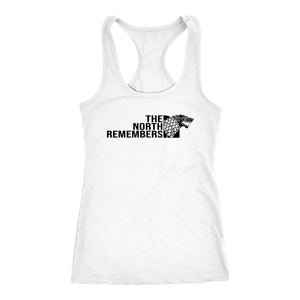 The North Remembers Tank, Stark Wolf Shirt, Game Of Thrones Inspired, Black Print Version - Obsessed Merch