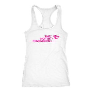 The North Remembers Tank, Stark Wolf Shirt, Game Of Thrones Inspired, Pink Print Version #GoT - Obsessed Merch
