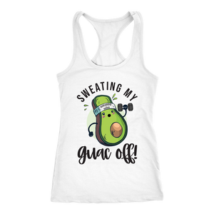 Avocado Tank Top Womens Funny Workout Crop Top Ladies Avo-Cardio Guac Shirt Sweating My Guac Off