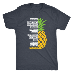 Cardio Zoo Mens Workout Shirt Pineapples Fitness Tee Coach Challenger T-Shirt Gift for Him