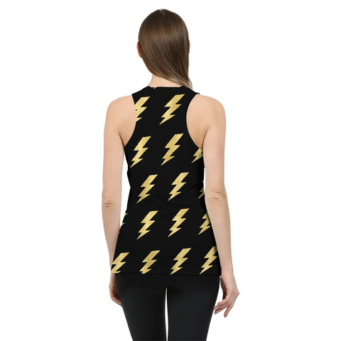 Image of Say Yes! To 100 workouts Lightning Bolts Women's Allover Tank Top - Obsessed Merch