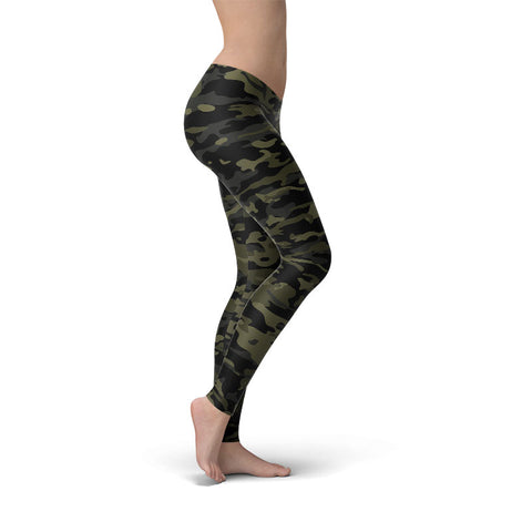 Image of I Can Do Hard Things Army Camo Leggings - Obsessed Merch