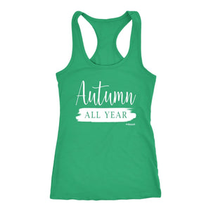 Autumn All Year Tank, Womens Workout Shirt, Ladies Fitness Coach Clothing