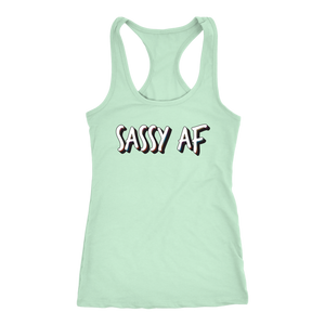Get Up! Sassy AF Lets Dance Workout Tank Womens Coaching Fitness Shirt #LGU