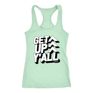 GET UP! Y'ALL Womens Let's Dance Workout Racerback Tank Top