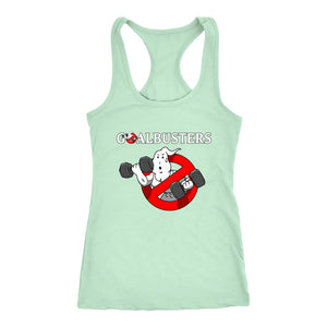 Women's Goal busters Lady Ghost Weightlifter Racerback Tank Top - Obsessed Merch