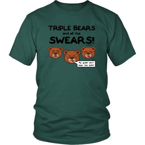 Triple Bears Shirt, Liift Hiit Workout Tee, All the Swears Workout T-Shirt, Unisex Lifting Coach Gift