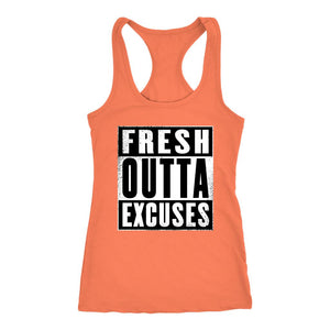 Fresh Outta Excuses "Straight Outta" Inspired Women's Racerback Tank Top - Obsessed Merch