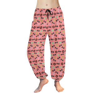 Women's Dumbbells & Donuts Yoga Harem Pants - Obsessed Merch