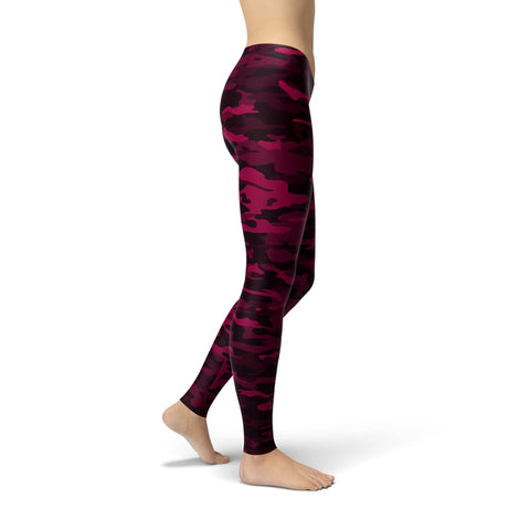 Image of I Can Do Hard Things Pink Camo Leggings - Obsessed Merch