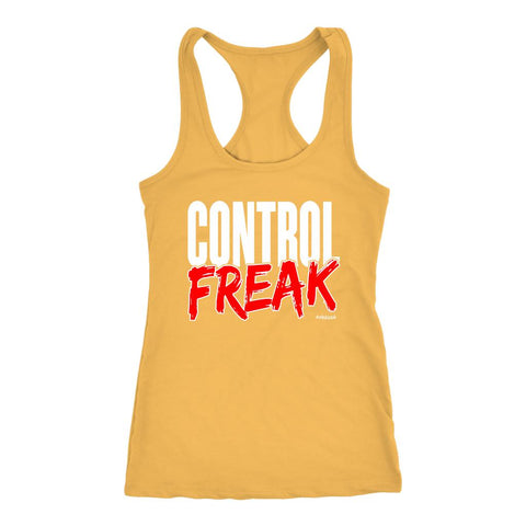 Image of Control Freak Workout Tank, Womens Controlled Fitness Shirt, Ladies 9 Week Challenge, Coach Gift
