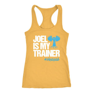 L4: Women's Joel Is My Trainer Racerback Tank Top - Obsessed Merch