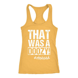 That Was a Doozy Tank, Womens Workout Shirt, Ladies Donald Quote Coach Fitness Top