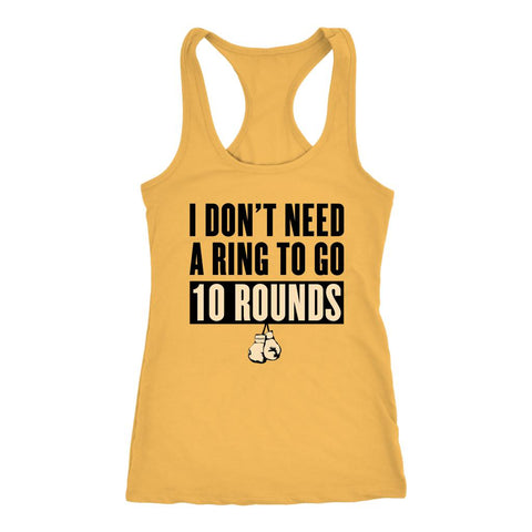 Image of 10 Boxing Rounds Tank, Womens Workout Shirt, Ladies Home Punching Exercise Top, Motivational Fitness Coach Gift - Obsessed Merch