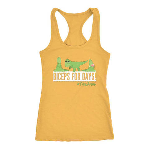 Image of L4: Women's Biceps For Days #TrexArms Racerback Tank Top - Obsessed Merch