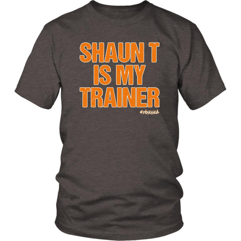 Image of Shaun is my Trainer, Workout T Shirt Mens Womens, Unisex Coach Challenge Shirt, Coaching Gift