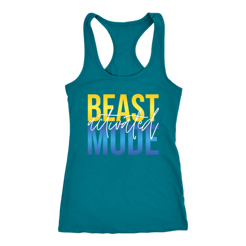 Image of BEAST MODE Activated Womens Workout Tank Six45 Inspired Shirt Ladies Coach Challenger Gift