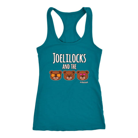 Image of L4: Women's Joelilocks and the 3 Bears Racerback Tank Top - Obsessed Merch