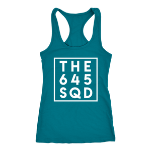 THE 645 SQUAD Workout Tank Womens Coach Team Challenge Group Shirt | White Edition
