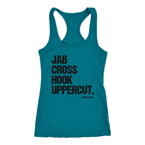 Jab Cross Hook Uppercut Boxing Tank, Womens Boxing Shirt, Kickboxing Top, Boxing Gift - Obsessed Merch